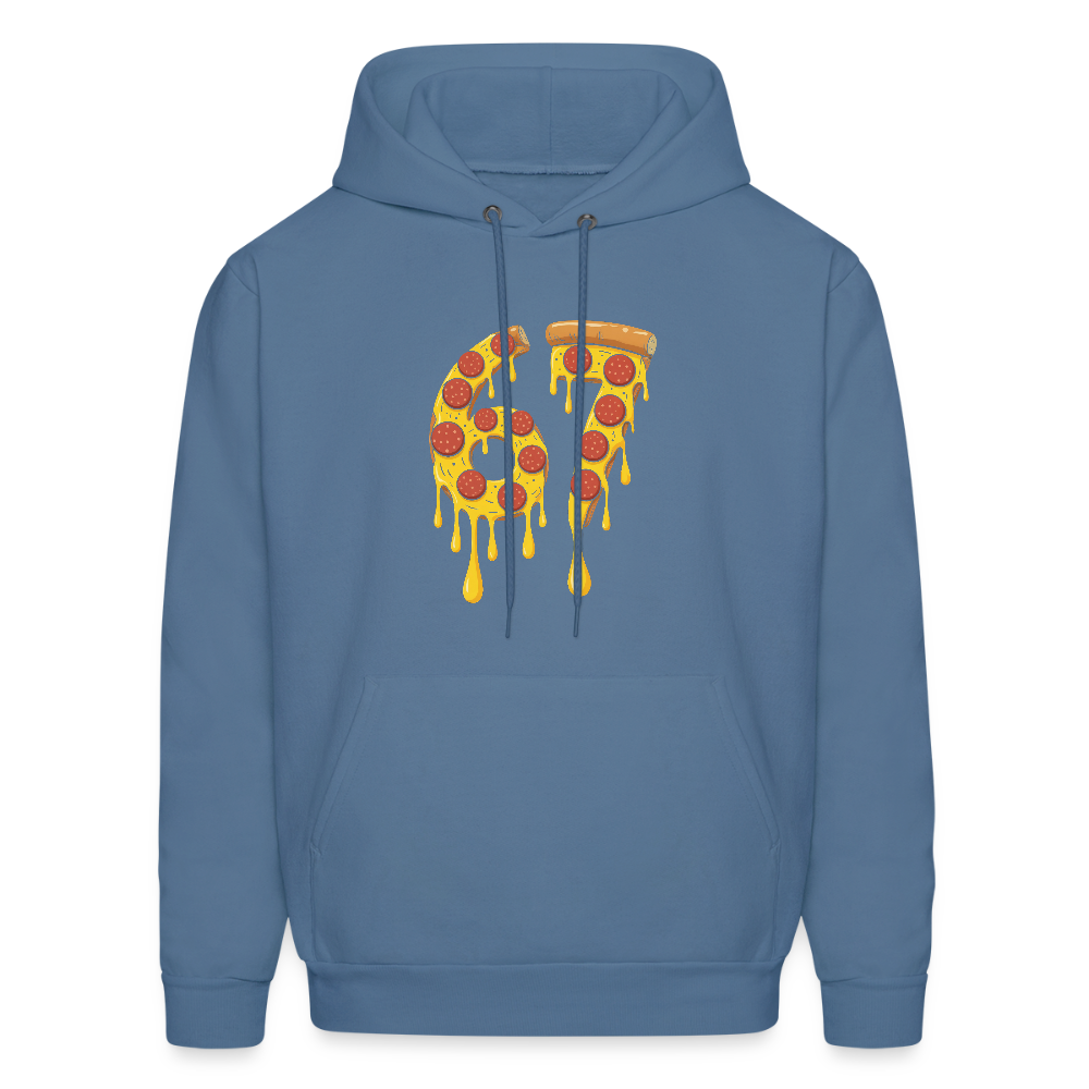 Six Seven 67 Pizza Hoodie - denim blue