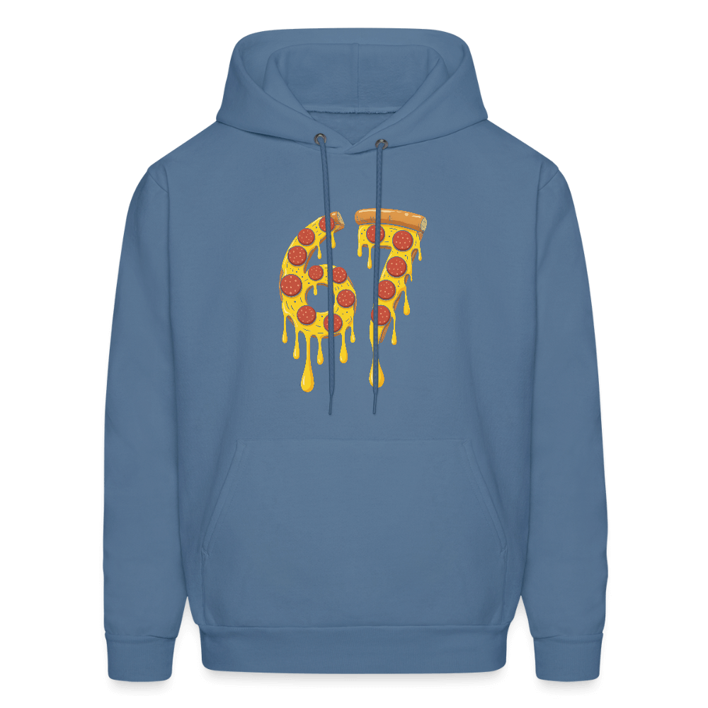 Six Seven 67 Pizza Hoodie Color: denim blue