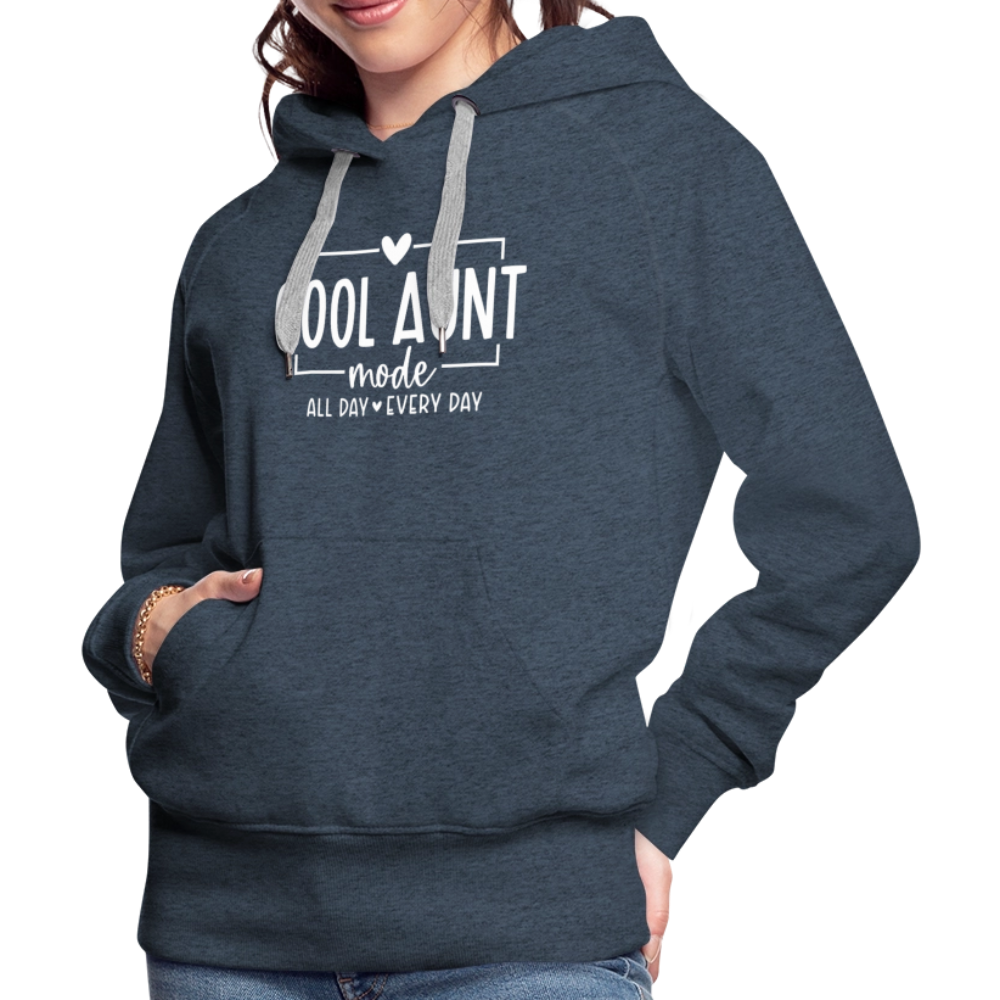 Cool Aunt Mode Women’s Premium Hoodie - heather denim