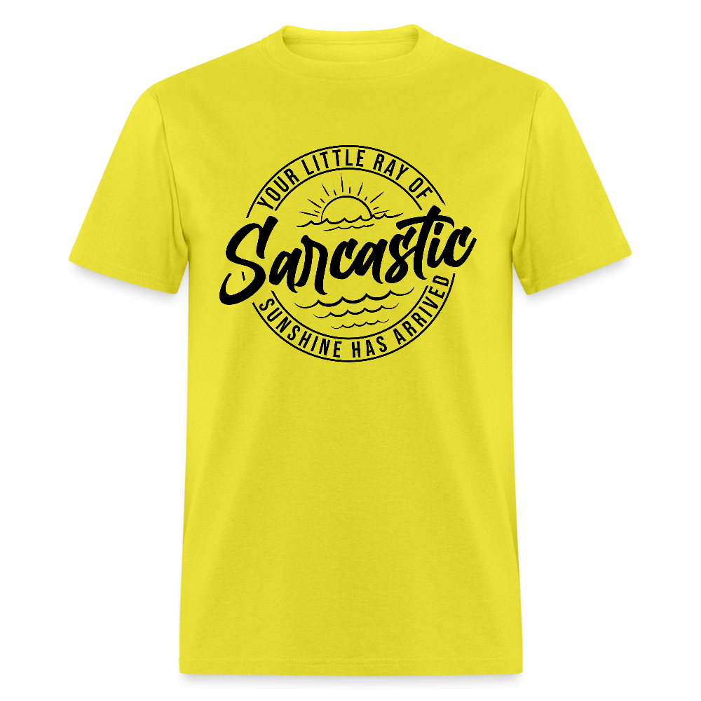 Sarcastic Ray of Sunshine Graphic T-Shirt - yellow