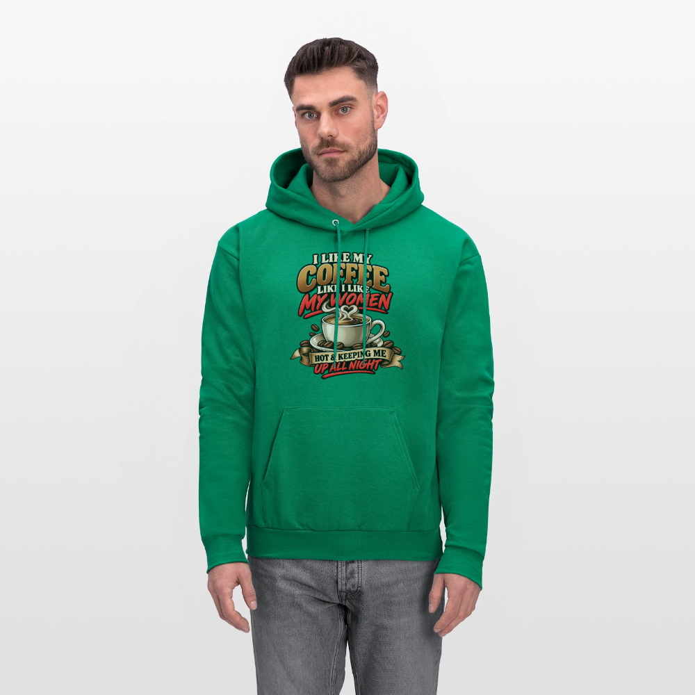 I Like My Coffee Like I Like My Women Funny Hoodie Color: Asphalt Gray