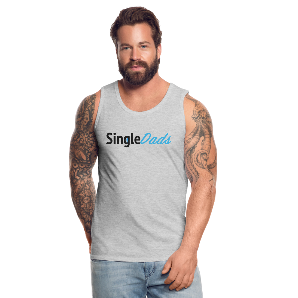 SingleDads Men’s Premium Tank Top Color: white