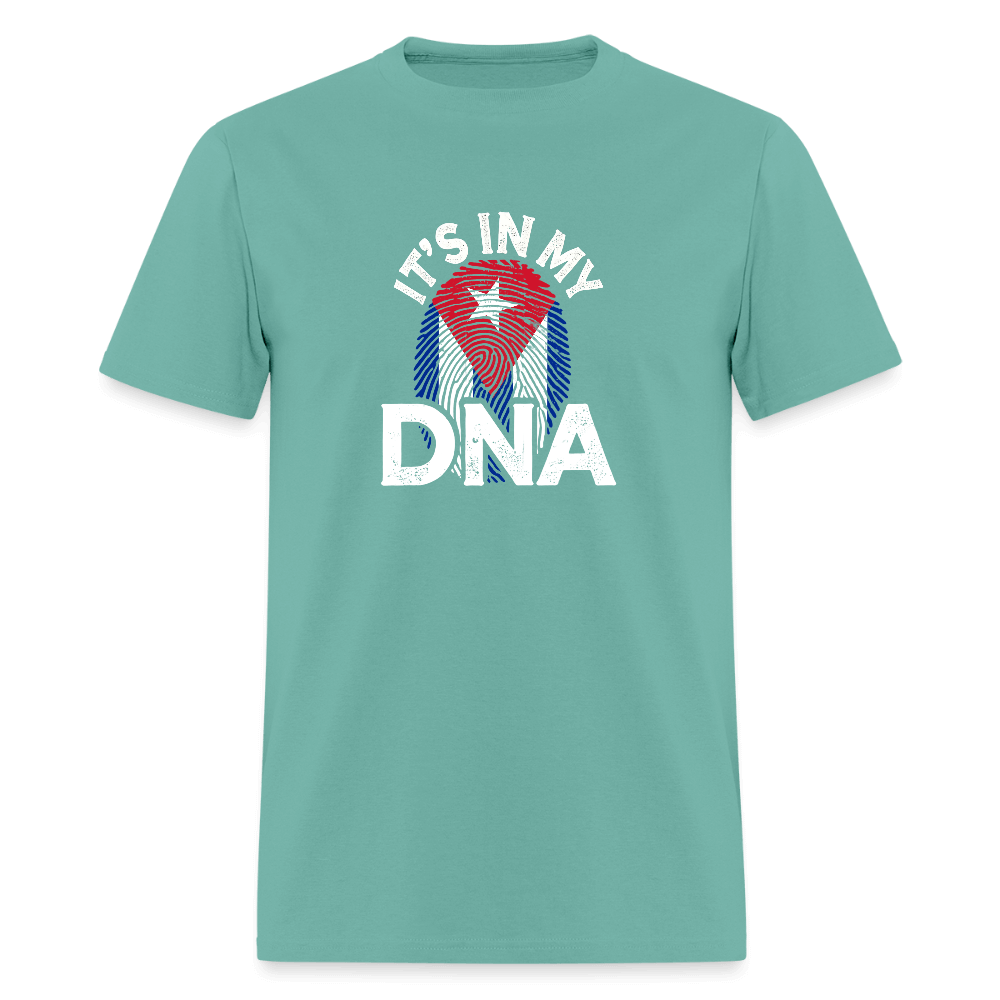 Cuba DNA Flag T-Shirt – Cuban Pride Tee Color: aquatic