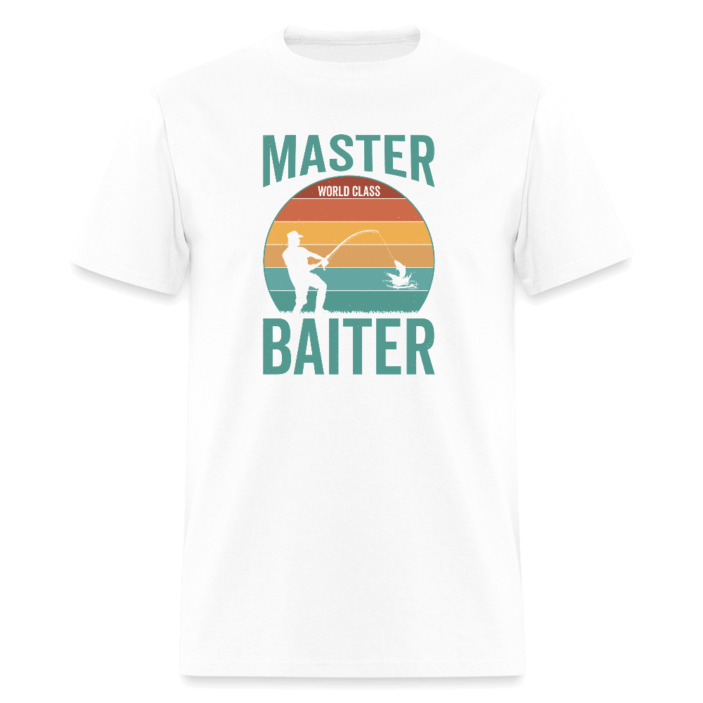 Master Baiter Funny Fishing T-Shirt - white