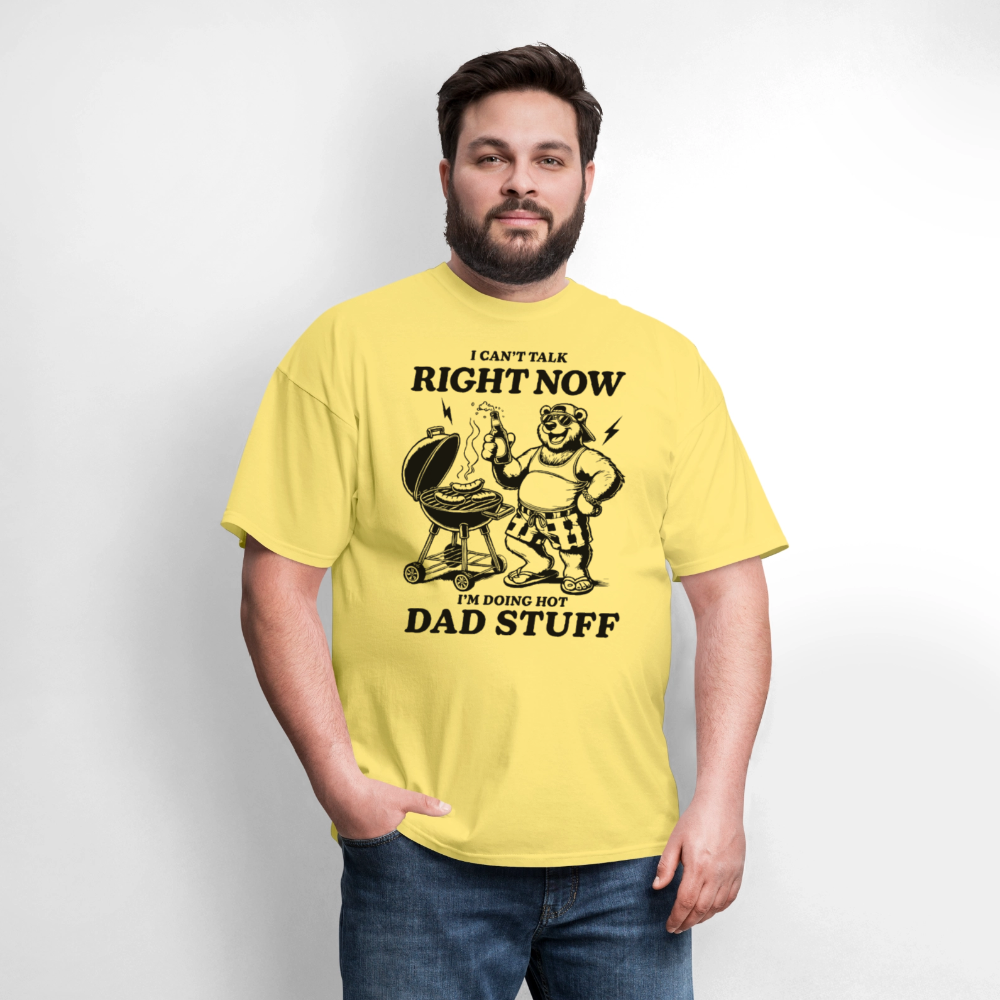 Doing Hot Dad Stuff (BBQ) T-Shirt - cornsilk