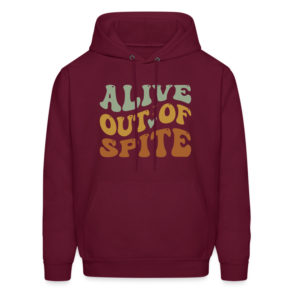 Alive Out Of Spite Hoodie - burgundy