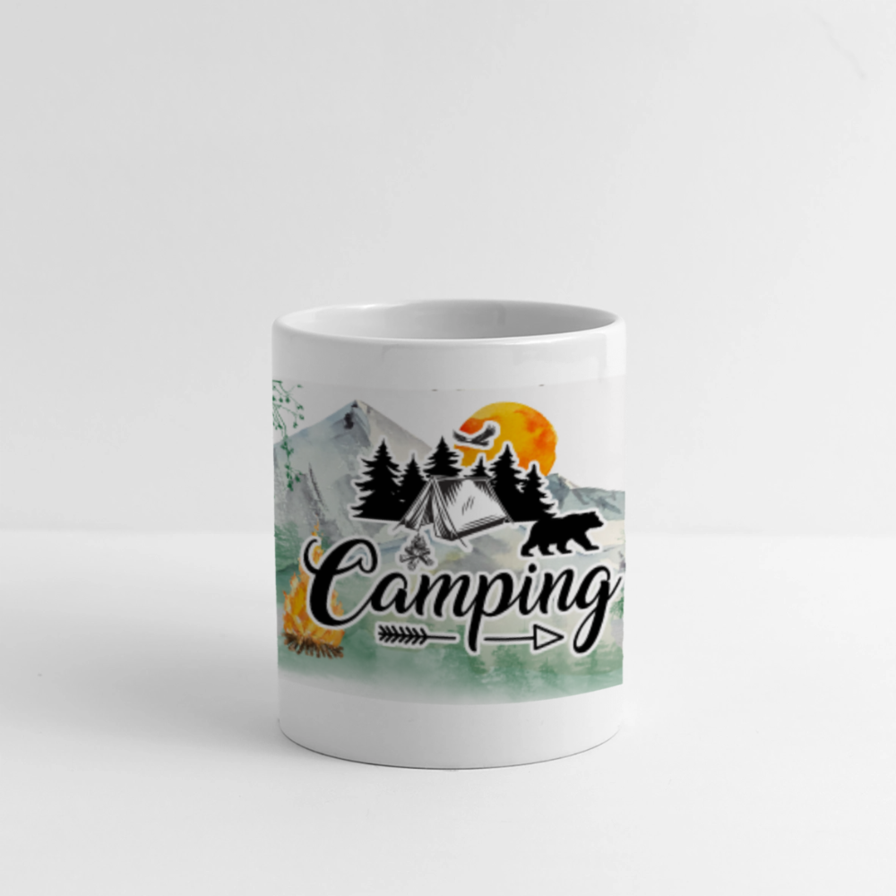 Camping Panoramic Coffee Mug - white