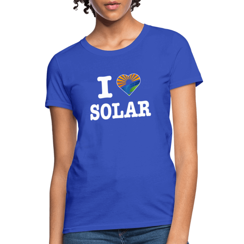 I Love Solar Women's T-Shirt Color: navy