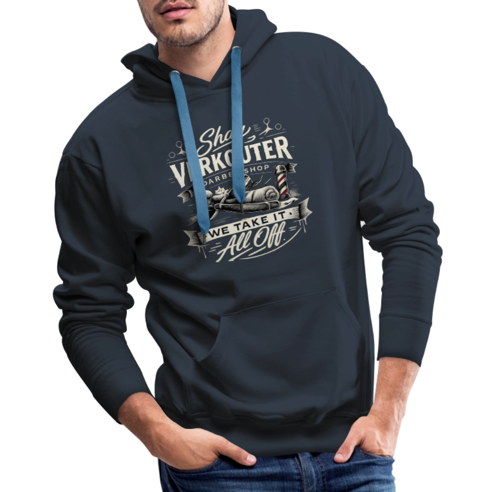 Shay Verkouter Barber Shop Funny Adult Humor Hoodie Color: Black