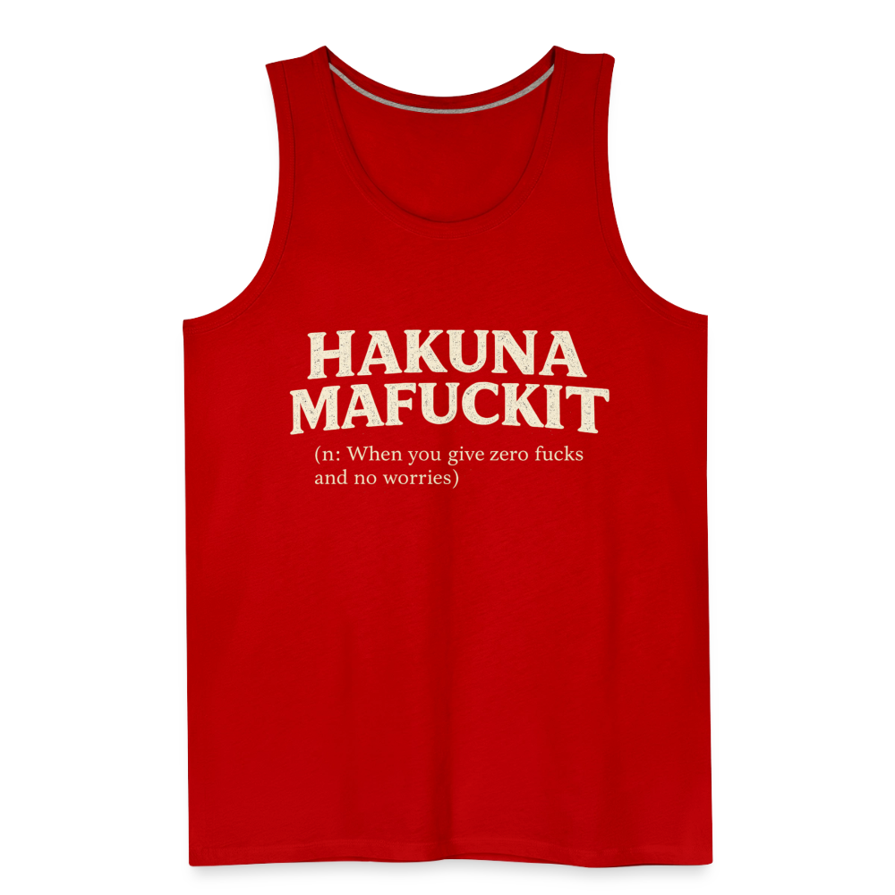 Hakuna Mafuckit Men’s Funny Graphic Tank Color: Black