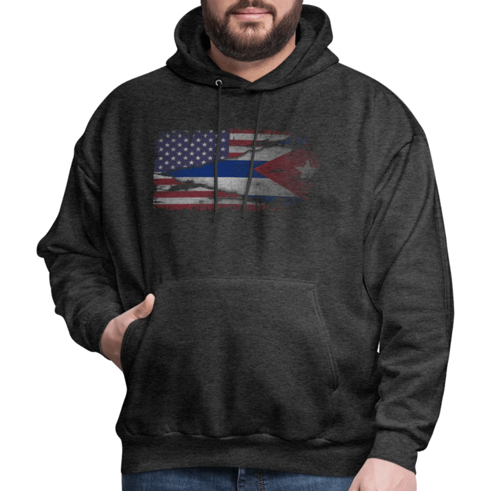 Cuba and USA Flag Hoodie – Cuban American Heritage Color: white