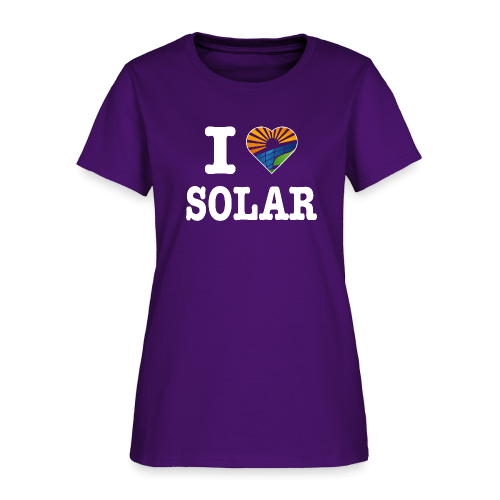 I Love Solar Women's T-Shirt Color: purple