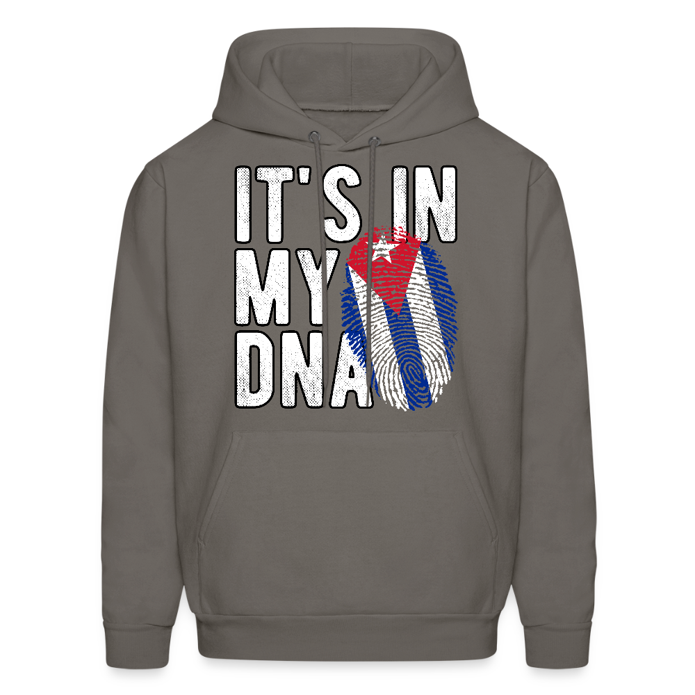 Cuban DNA Hoodie – Fingerprint Flag Design - asphalt gray