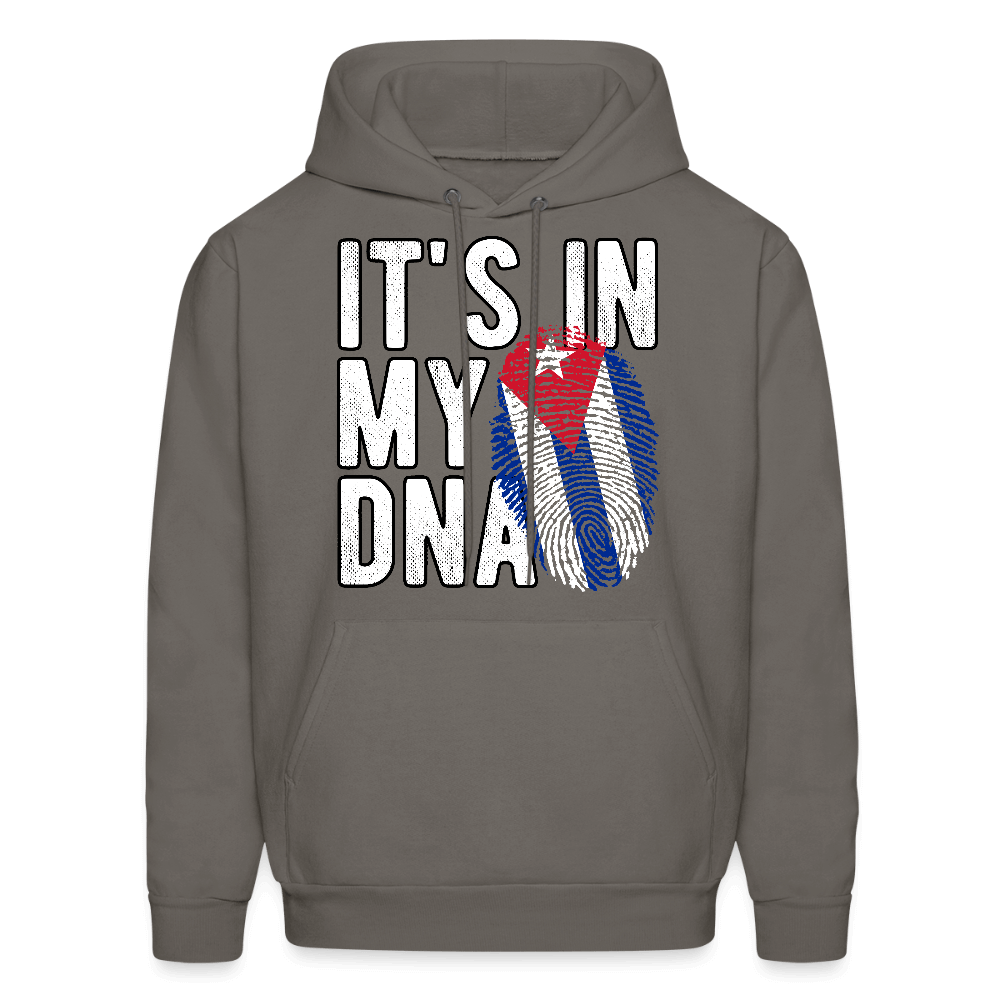 Cuban DNA Hoodie – Fingerprint Flag Design Color: asphalt gray
