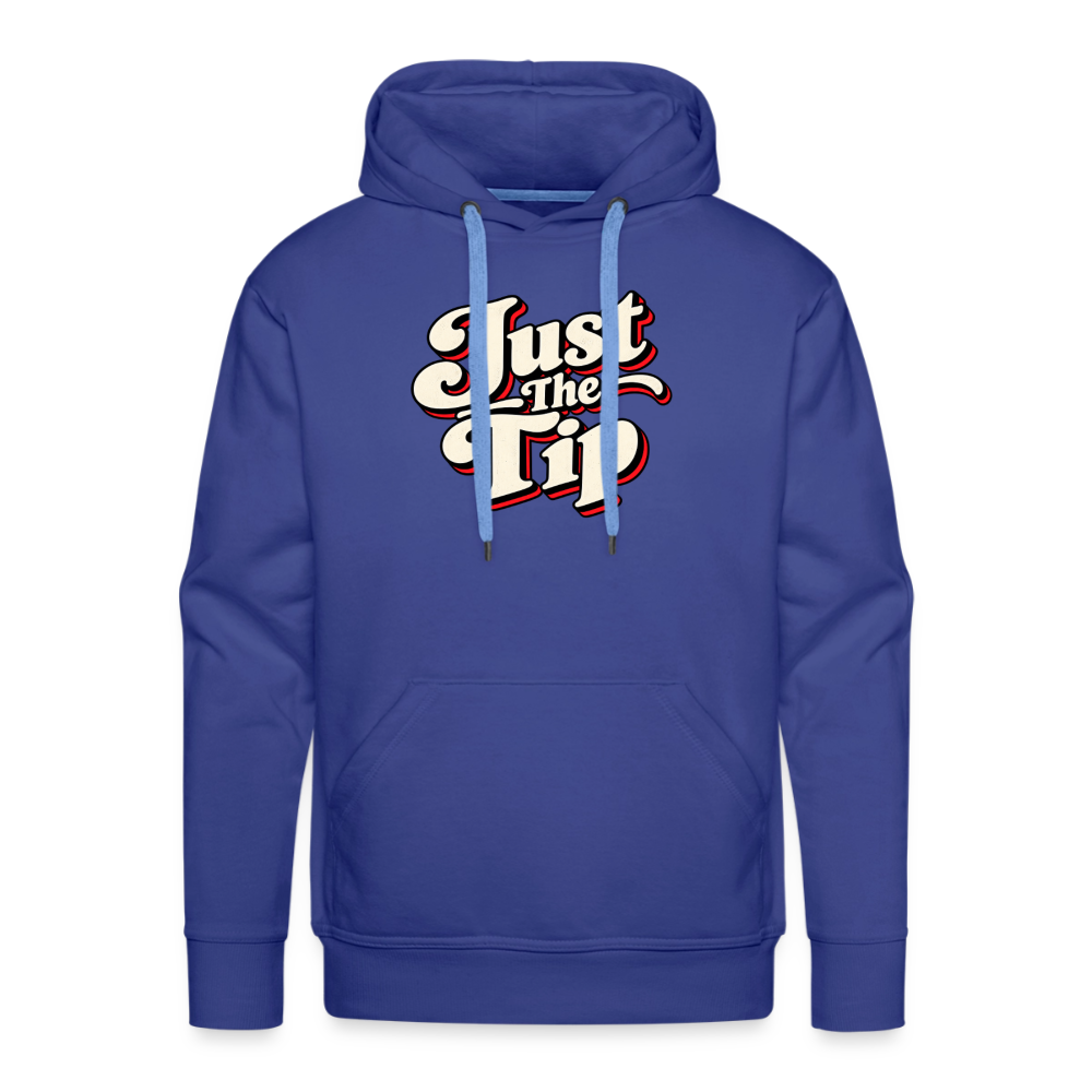 Just the Tip Funny Adult Humor Hoodie Color: Royal Blue