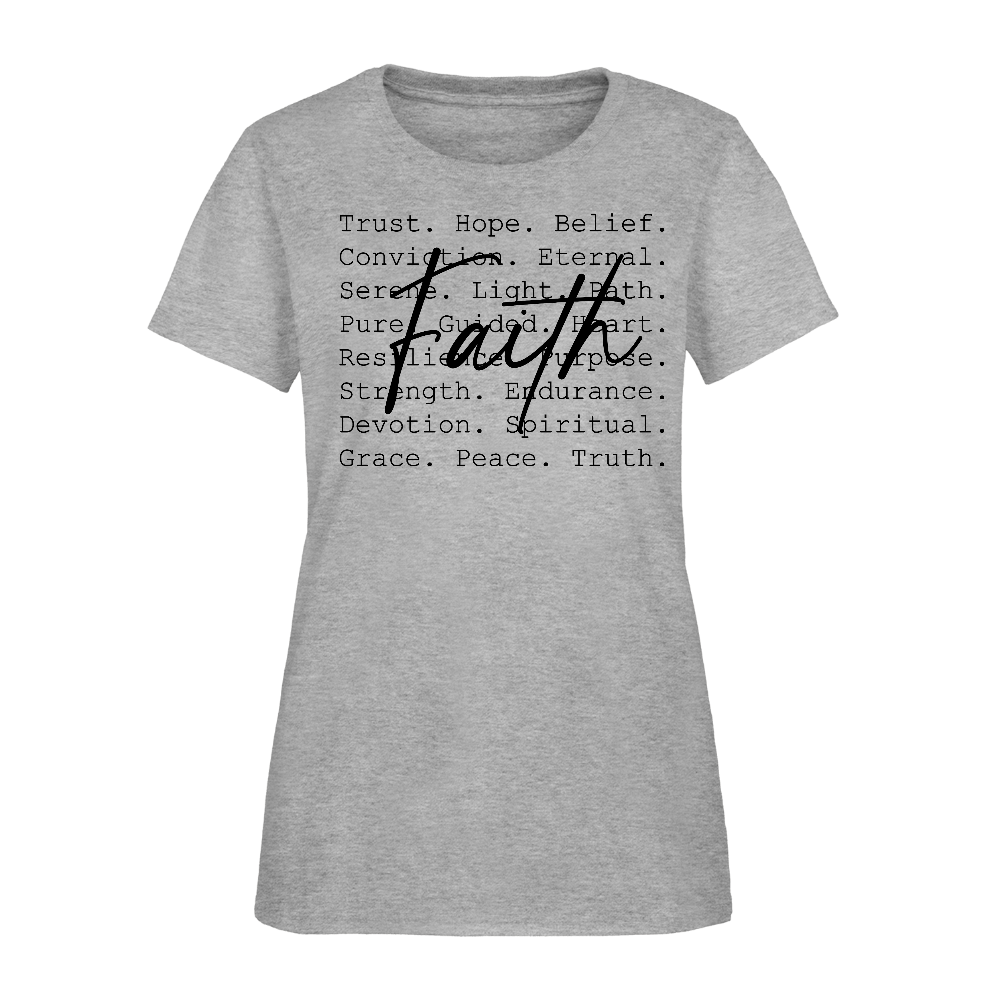 Faith Words Women's T-Shirt - heather gray