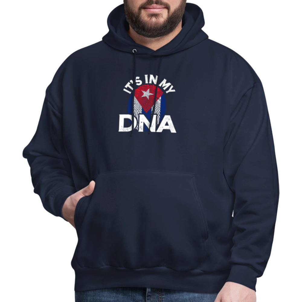 Cuba DNA Hoodie – Cuban Flag Fingerprint Design - navy