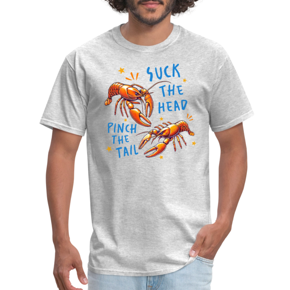 Suck The Head Pinch The Tail (Crawfish) T-Shirt Color: white