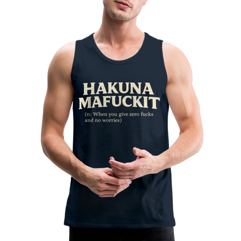 Hakuna Mafuckit Men’s Funny Graphic Tank Color: Black