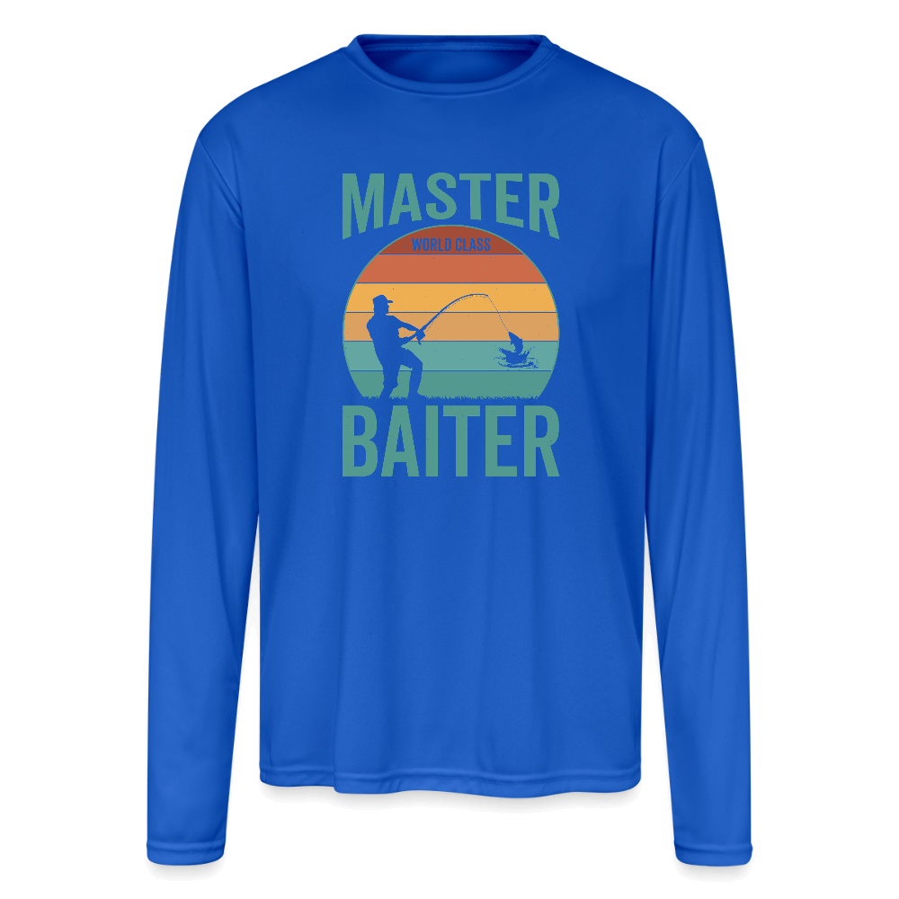 Master Baiter Performance Long Sleeve Fishing Shirt - royal blue