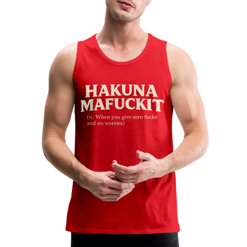 Hakuna Mafuckit Men’s Funny Graphic Tank Color: Black