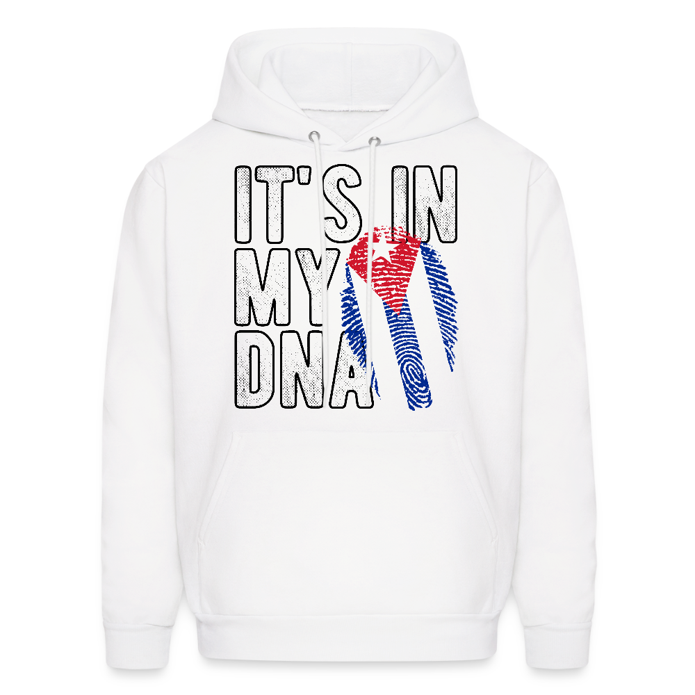 Cuban DNA Hoodie – Fingerprint Flag Design - white