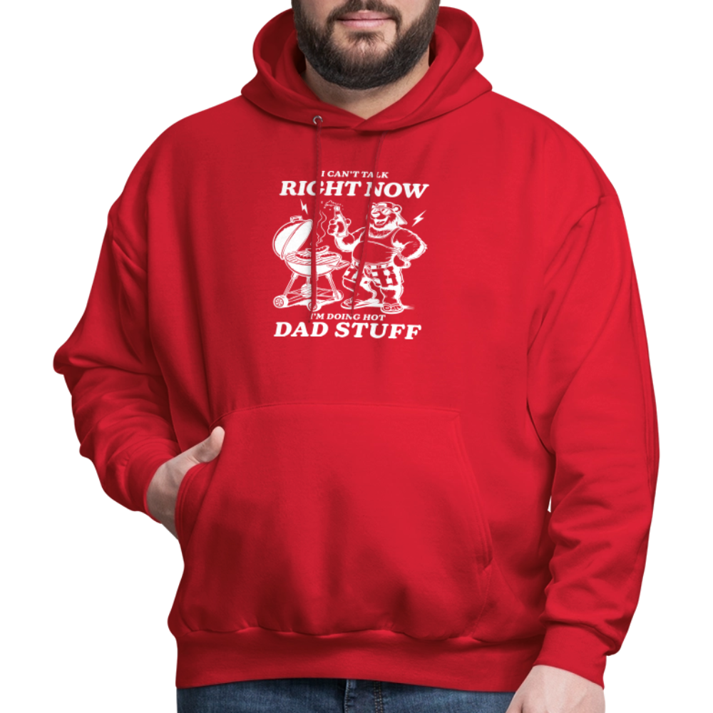 Doing Hot Dad Stuff BBQ Hoodie for Grilling Dads - red