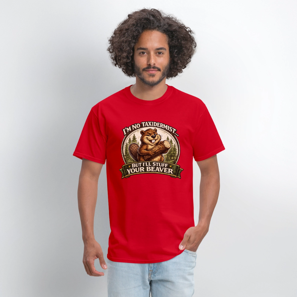 I’m No Taxidermist Funny Beaver T-Shirt Color: Black