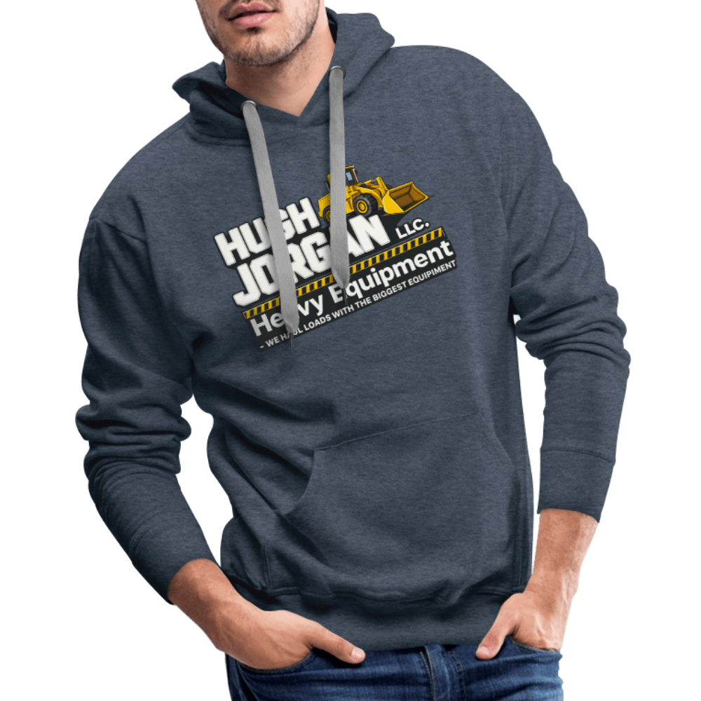 Hugh Jorgan Heavy Equipment Hoodie – Adult Humor Men's Hoodie Color: black