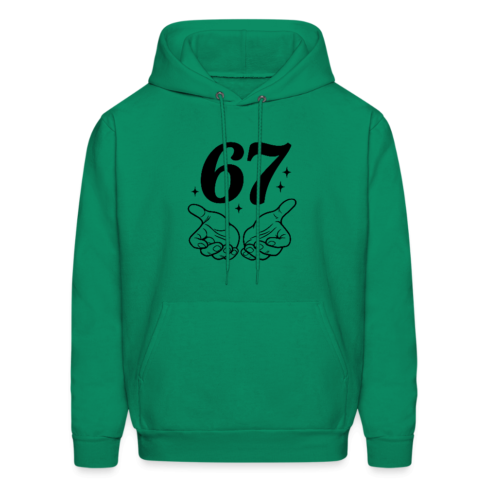 Six Seven 67 Hand Gesture Hoodie Color: kelly green