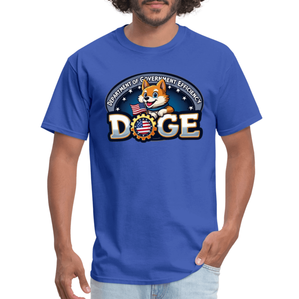 DOGE Logo (Dept of Government Efficiency) T-Shirt Color: white