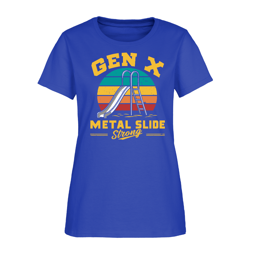 Gen-X Metal Slide Strong Women’s Tee - royal blue