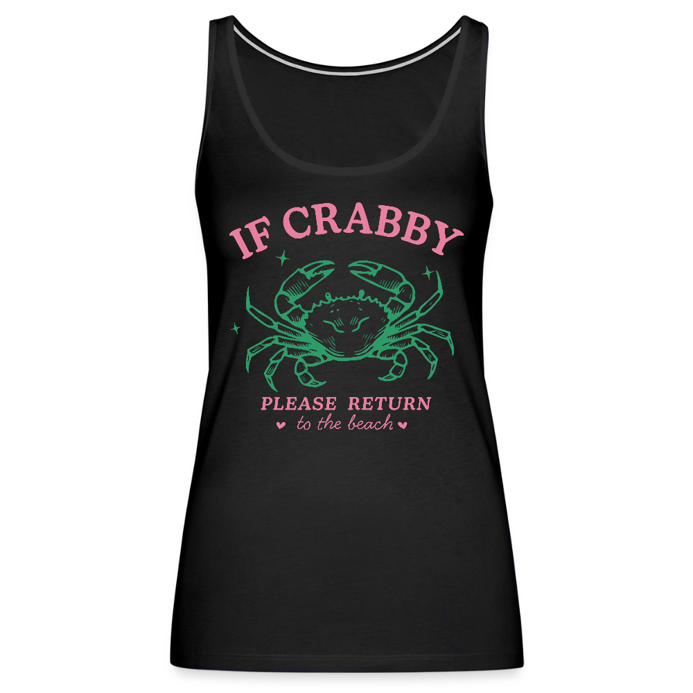If Crabby Return to Beach Tank – Women’s Summer Top - black