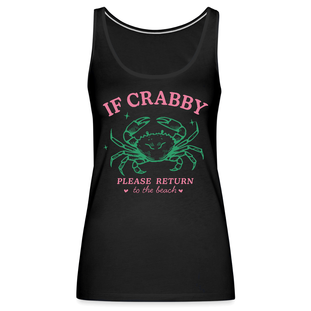 If Crabby Return to Beach Tank – Women’s Summer Top Color: white