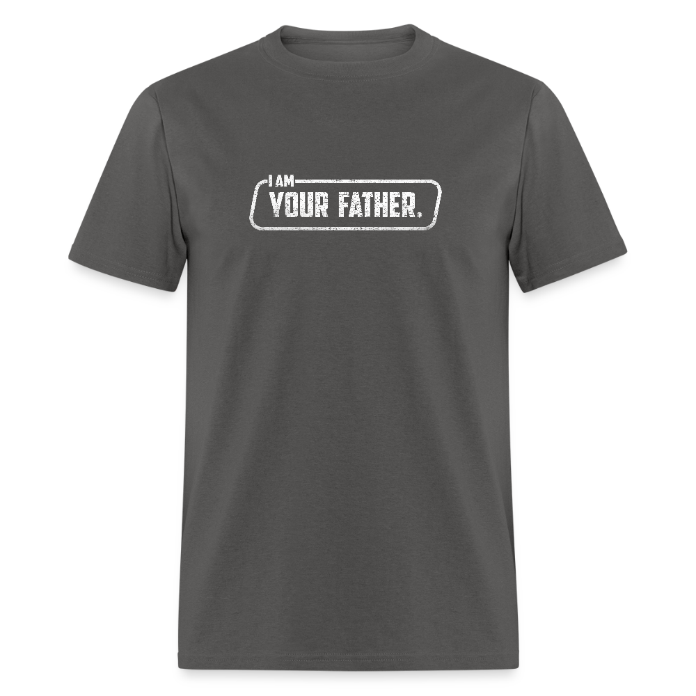 I Am Your Father T-Shirt – Funny Sci-Fi Movie Quote Shirt for Dads Color: charcoal