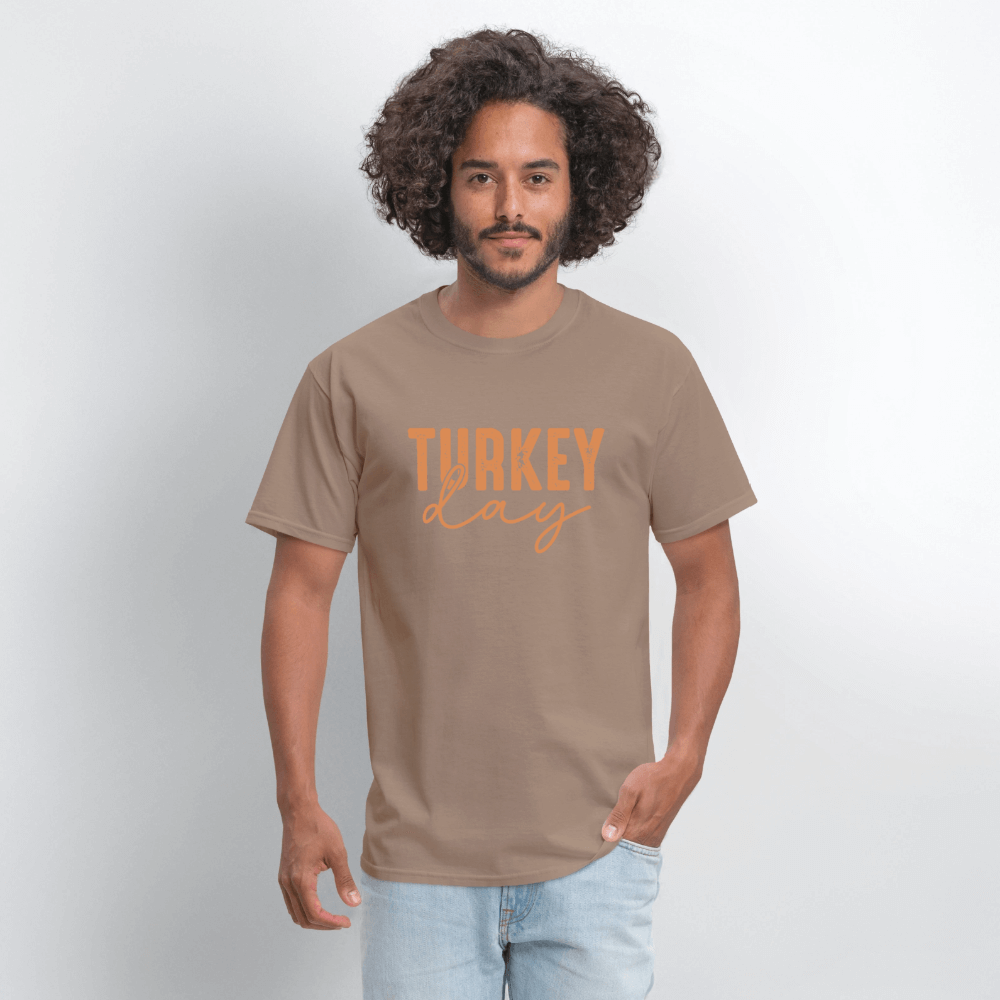 Turkey Day (Thanksgiving) T-Shirt Color: safari