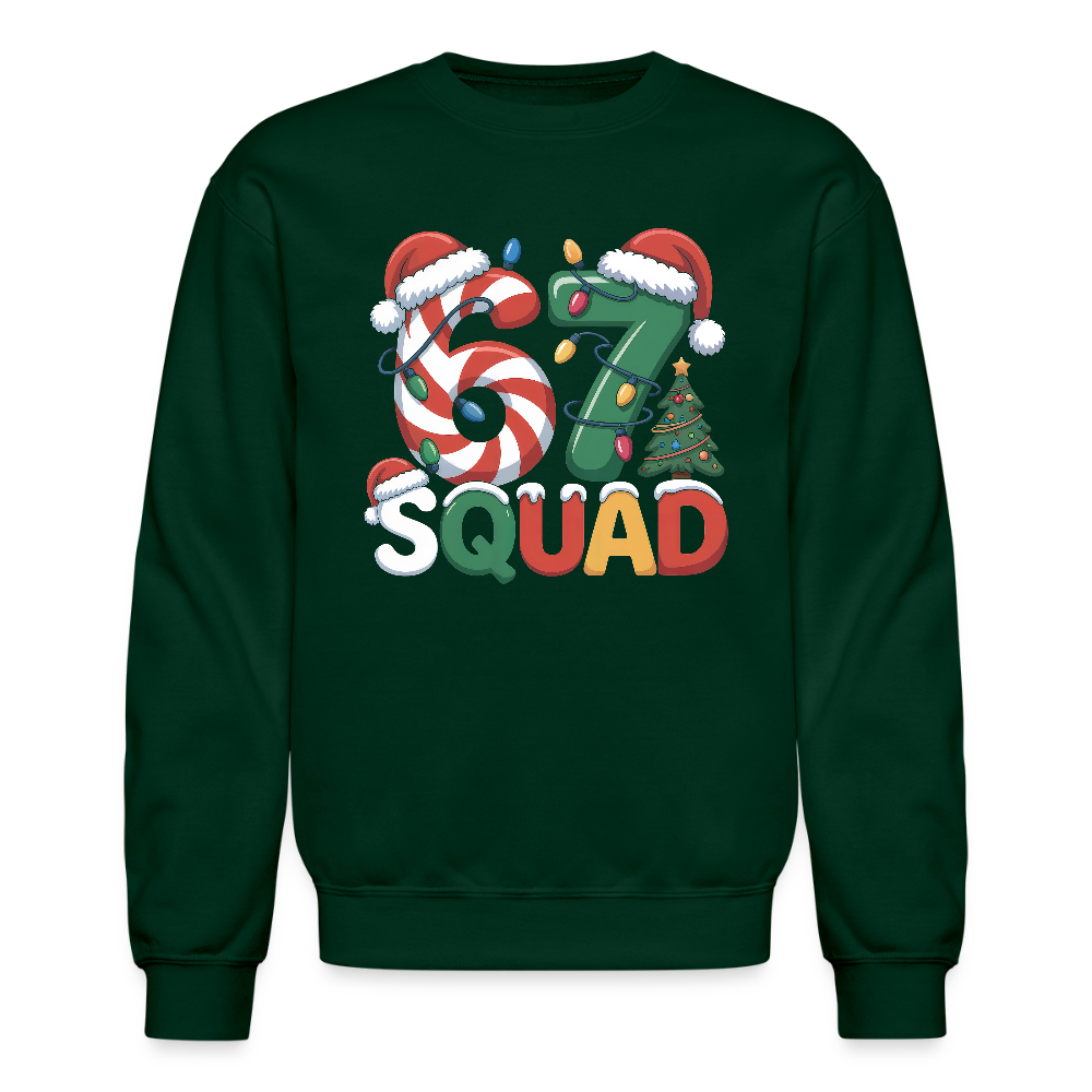 Six Seven Squad Christmas 67 Sweatshirt - forest green