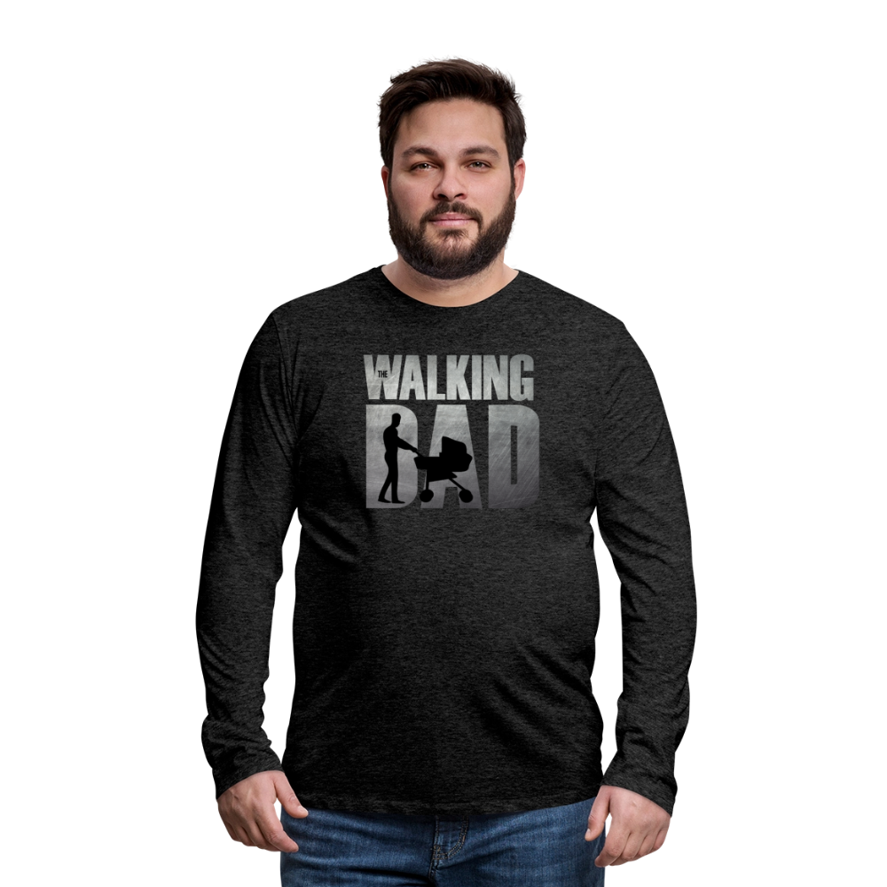 The Walking Dad Men's Premium Long Sleeve T-Shirt - charcoal grey