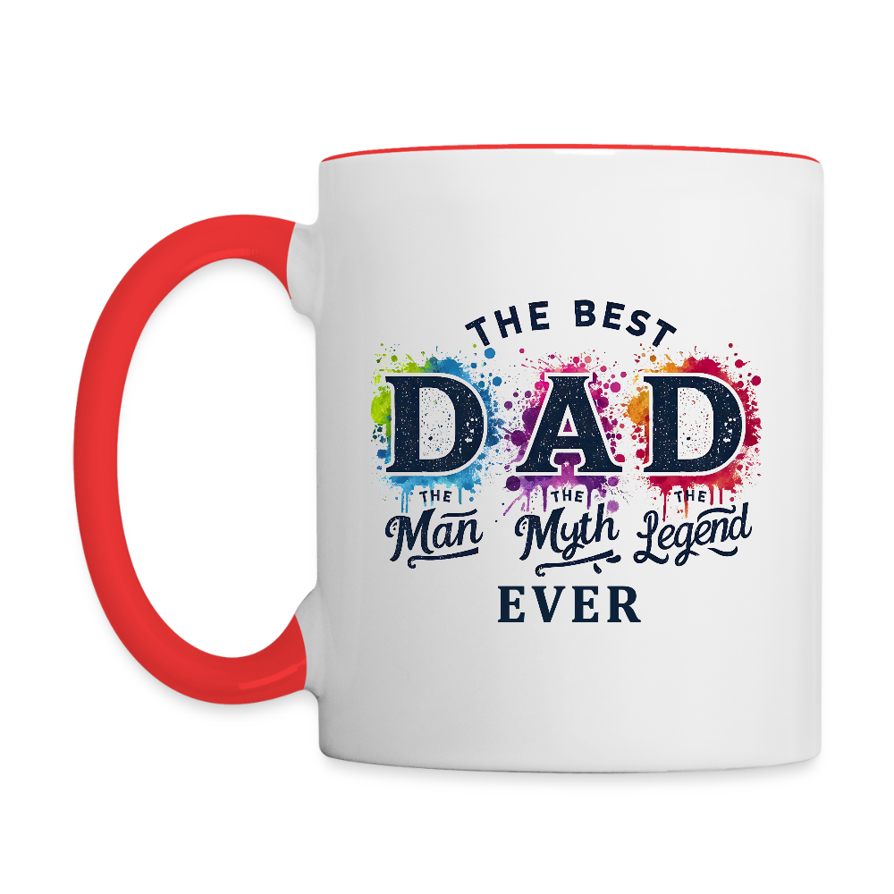 Best Dad Ever Coffee Mug for Fathers Color: white/cobalt blue