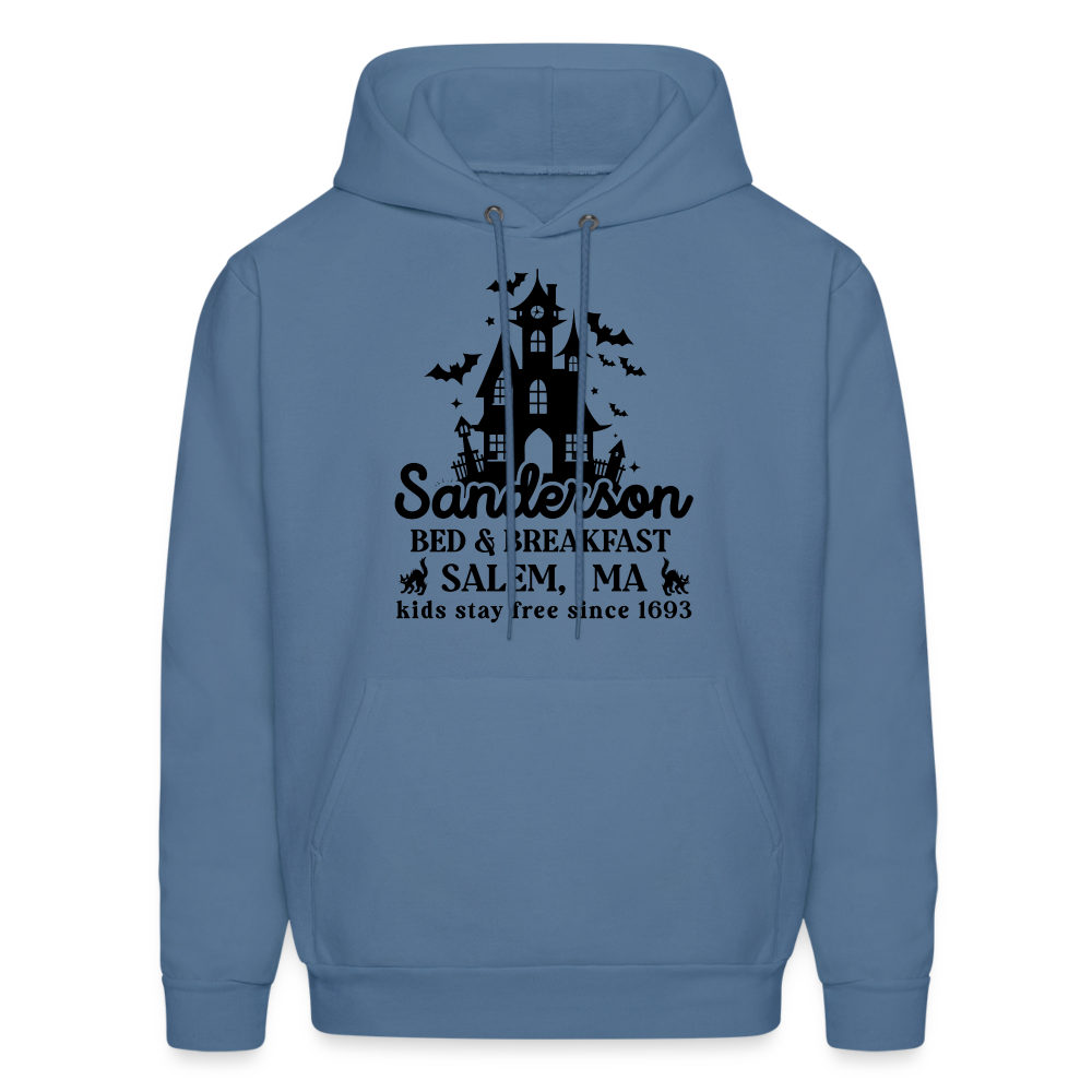 Sanderson Bed & Breakfast Salem MA Hoodie (Halloween) - denim blue