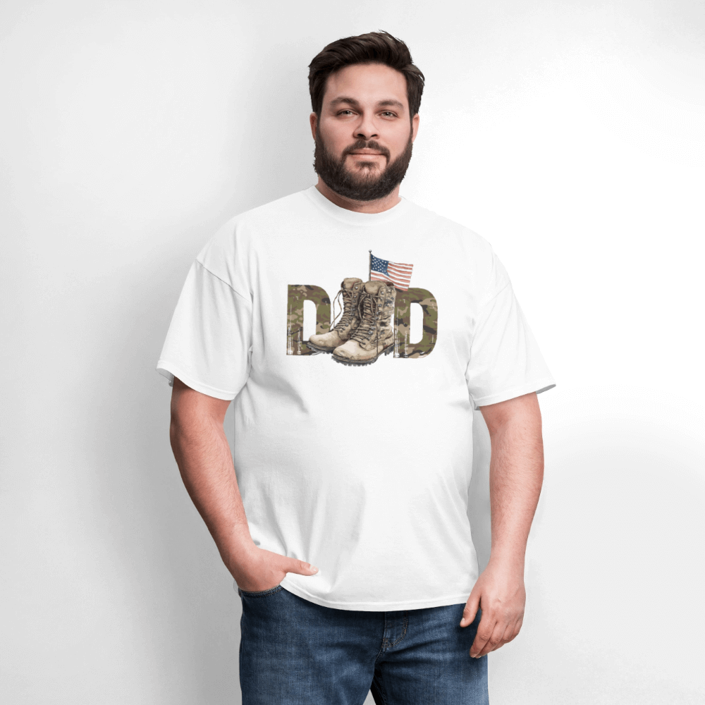 Military Dad T-Shirt - white