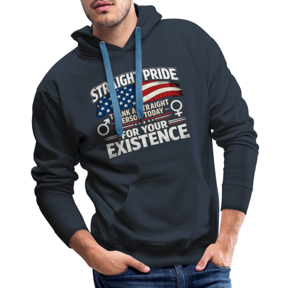 STRAIGHT PRIDE Hoodie – Thank a Straight Person Today Color: Black
