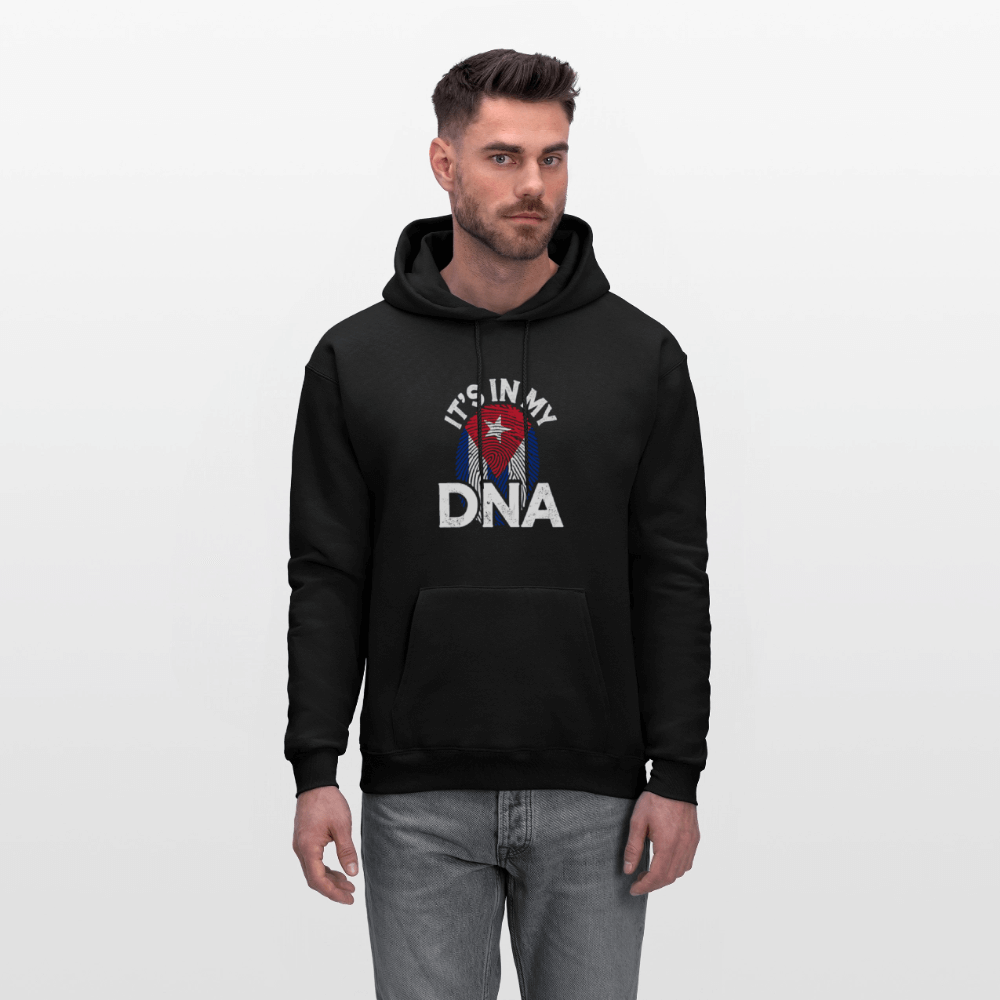 Cuba DNA Hoodie – Cuban Flag Fingerprint Design Color: black