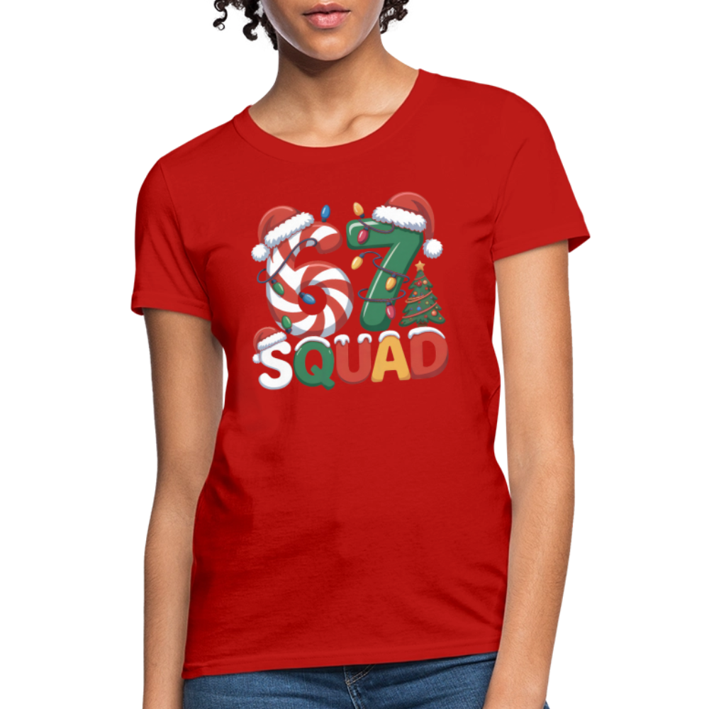 Six Seven Squad - Christmas 67 Women's T-Shirt - red