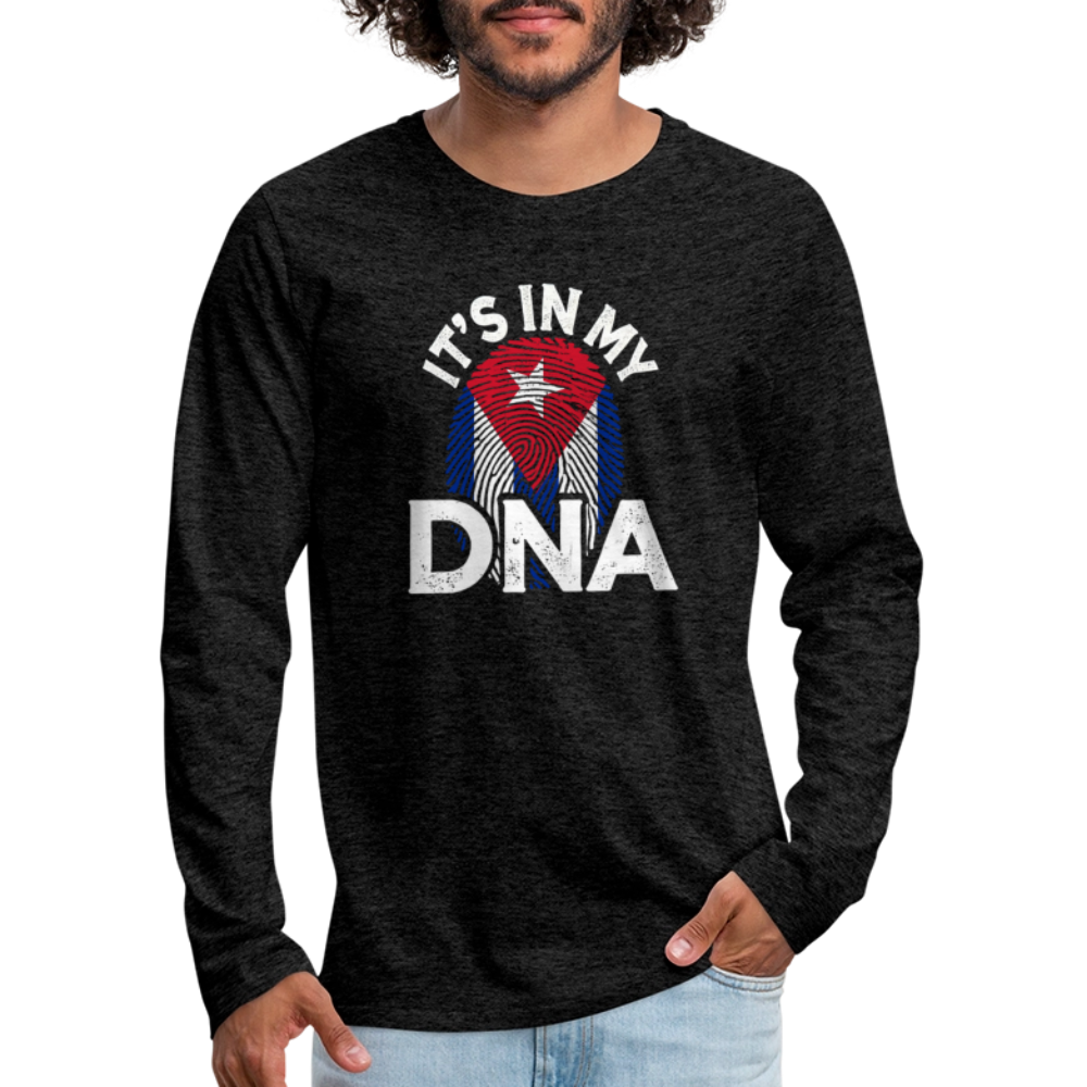 Cuba DNA Men’s Long Sleeve Shirt – Cuban Heritage - charcoal grey