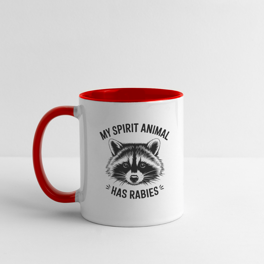 My Spirit Animal Has Rabies Coffee Mug Color: white/black