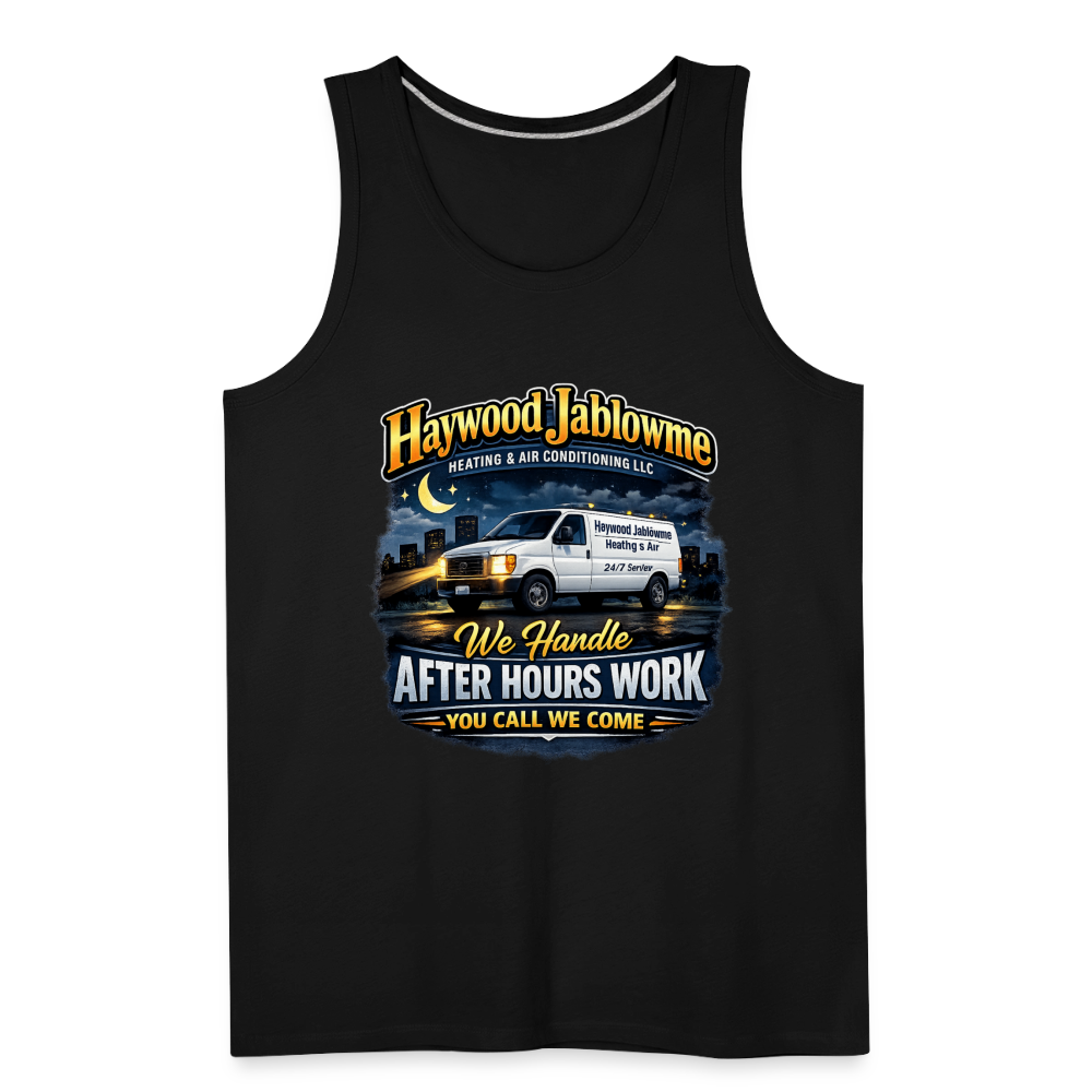 Haywood Jablowme Funny HVAC Tank Top Color: Black
