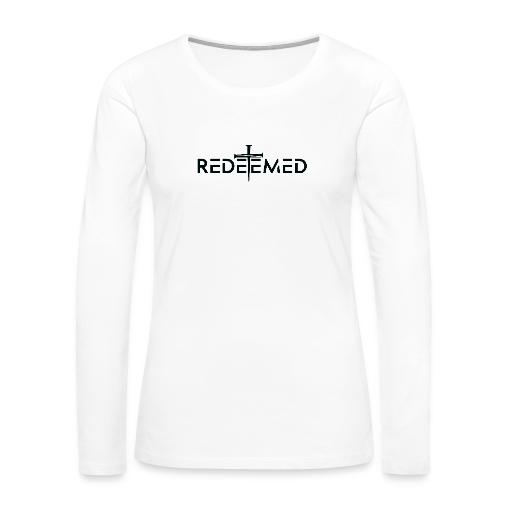 Redeemed Women's Premium Long Sleeve T-Shirt - white