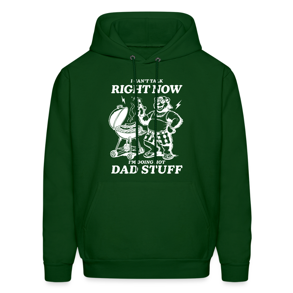 Doing Hot Dad Stuff BBQ Hoodie for Grilling Dads - forest green