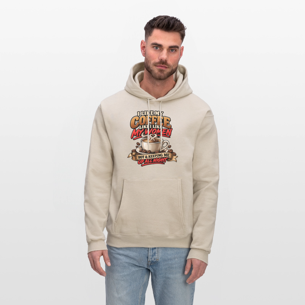 I Like My Coffee Like I Like My Women Funny Hoodie Color: Asphalt Gray